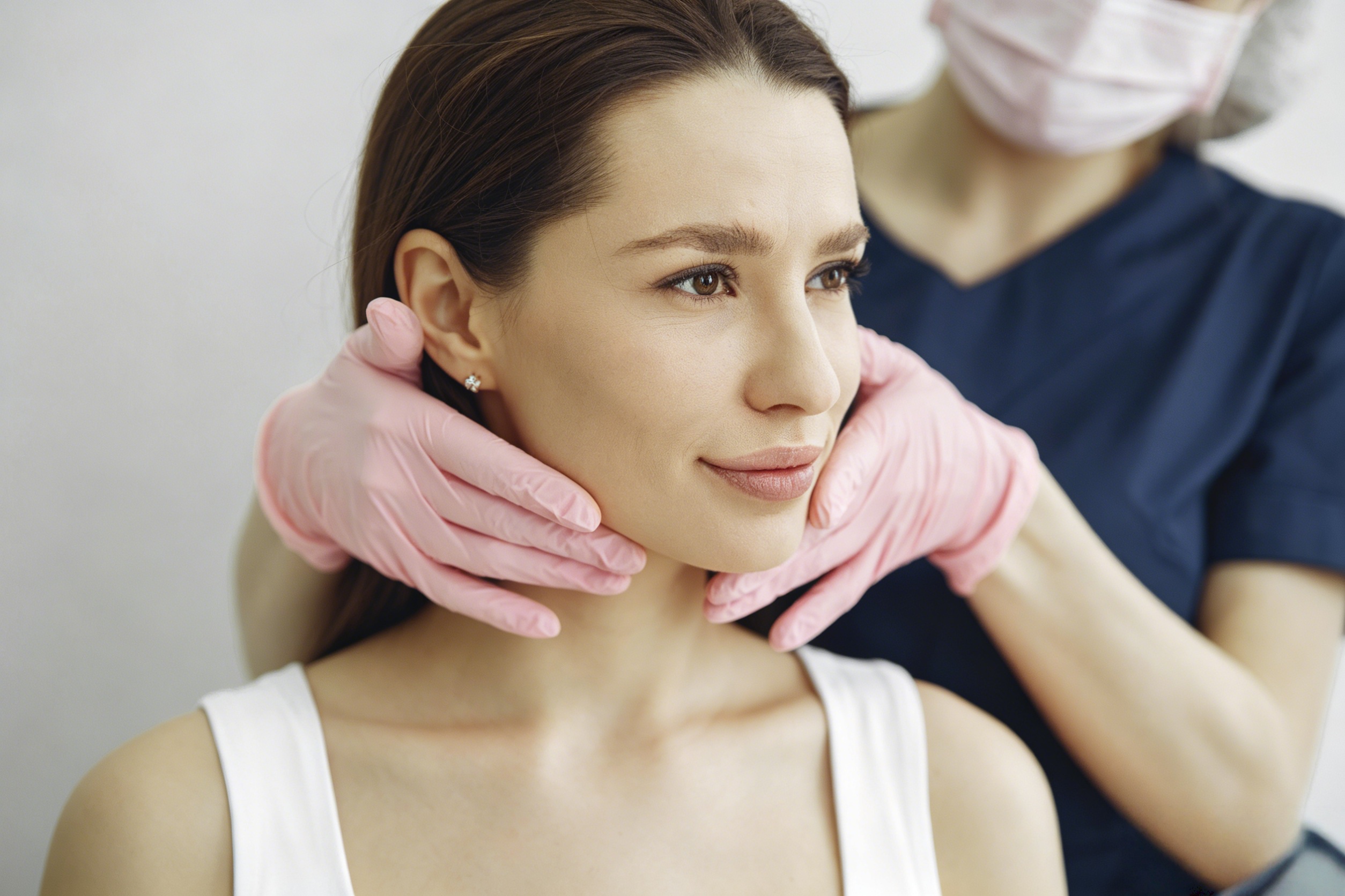 Irvine Juvederm patient — brunette model