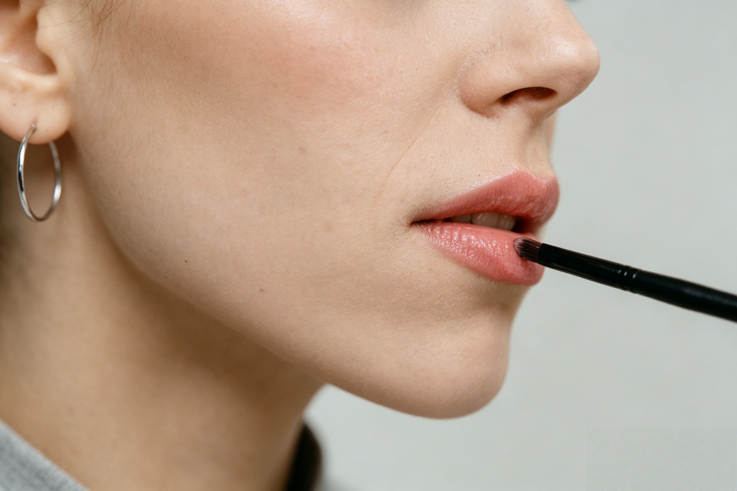 Restylane treatment model — youthful radiance, left panel