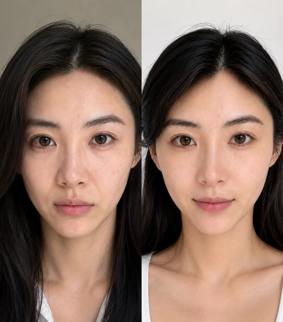 Sculptra before / after — full face rejuvenation 4